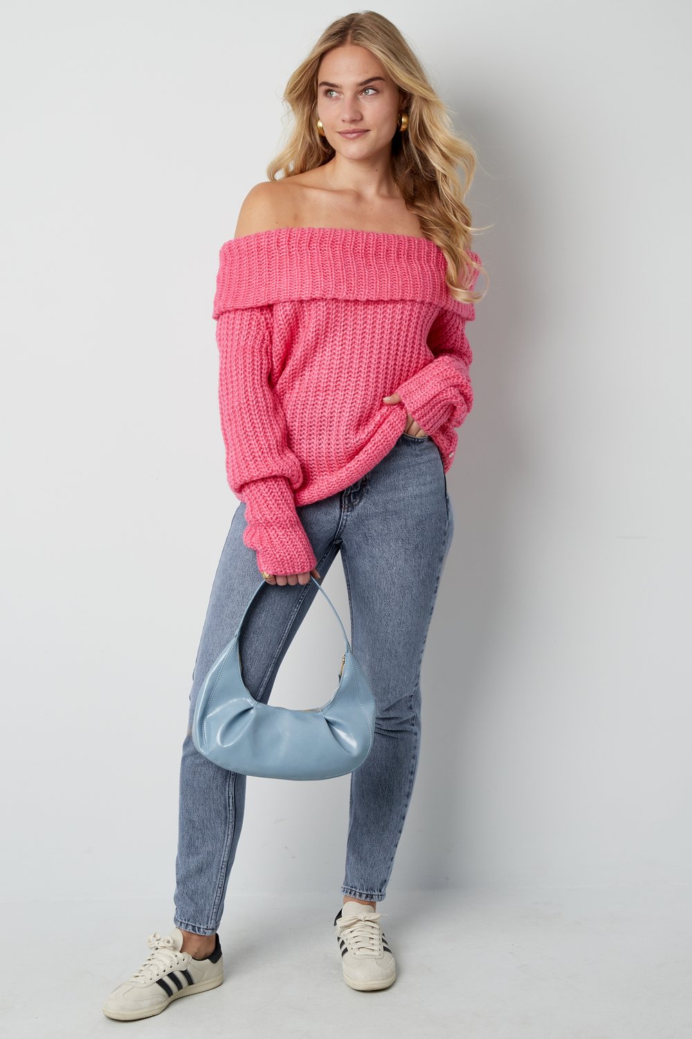 Knitted off-the-shoulder sweater h5Picture8